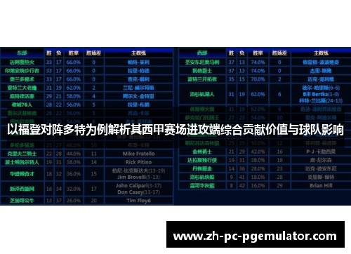 以福登对阵多特为例解析其西甲赛场进攻端综合贡献价值与球队影响